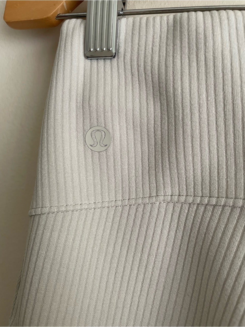 lululemon Ribbed Softstreme Flared Pant in Bone - Picture 6 of 14
